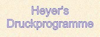 Heyer's Druckprogramme Text mit einfacher Umrisslinie