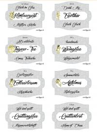 Labels in 8 Designs