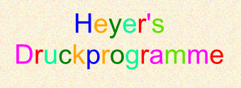 Heyer's Druckprogramme Text mit mehrfarbiger Füllung