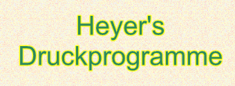 Heyer's Druckprogramme glühender Text