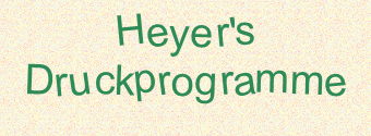 Heyer's Druckprogramme Tanzende Zeichen: gedreht und verschoben